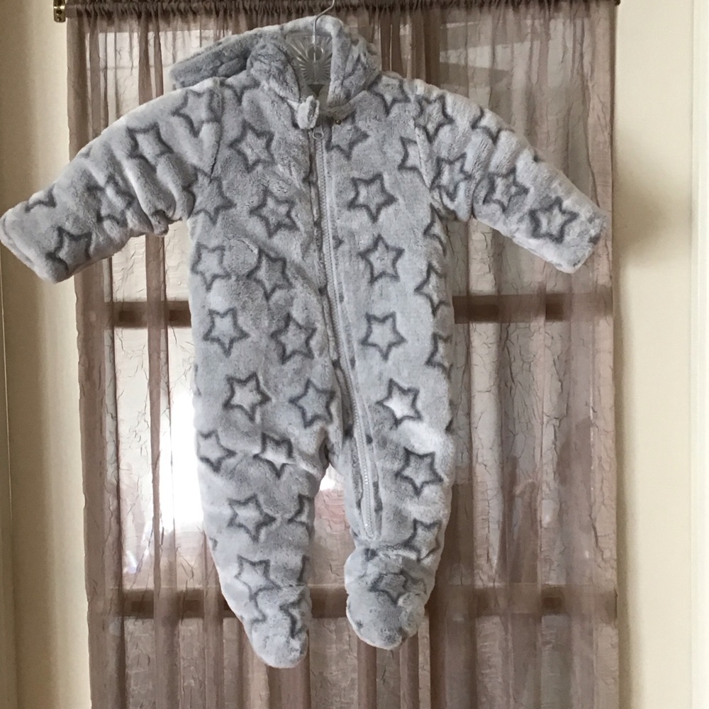 Wonder Nation Gray Star Print Kids Jacket